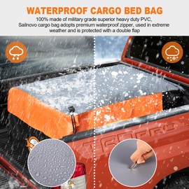Sailnovo Truck Bed Cargo Bag, 26 Cubic ft Waterproof Cargo Bag for Truck Bed, Heavy Duty PVC Truck Cargo Bag Fits Any Truck Size with 6 Stretch Cord, Packing Bag (50''x40''x22'')