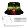 Jamaican Reggae Rasta Lover Bucket Hat for Women Men Sun