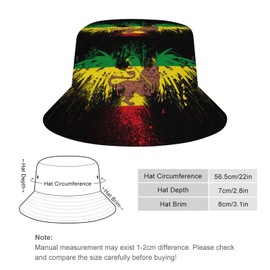 Jamaican Reggae Rasta Lover Bucket Hat for Women Men Sun Cap Fisherman Hat Packable Beach Caps Travel Outdoor