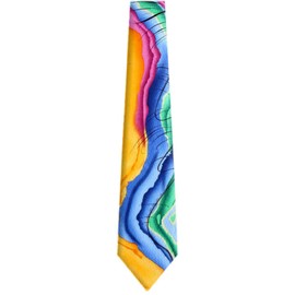 JG-6709 - Jerry Garcia Mens Fashion Designer Brand Necktie Ties, Orange Blue Green Pink, One Size