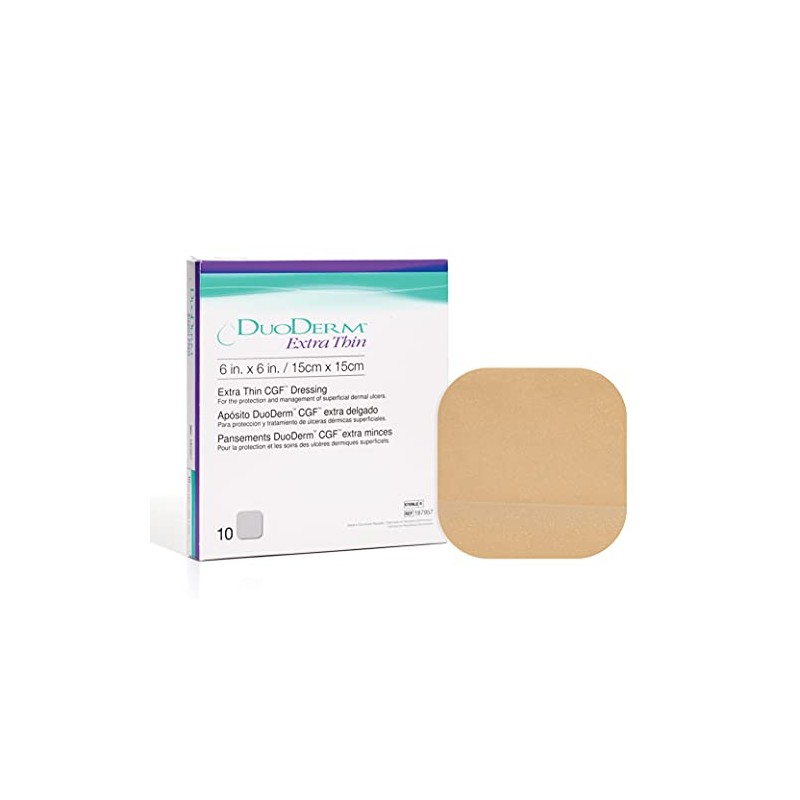 Convatec DuoDERM Extra Thin Dressing, Square, 6" x 6", 10