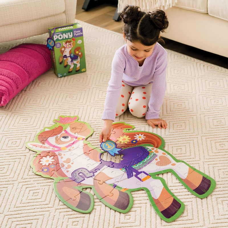Peaceable Kingdom Shimmery Pony Floor Puzzle
