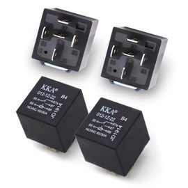 AWGUKA 4 PCS 40A Automotive Relay, 12V 5 Pin Waterproof Flame Retardant Housing Starting DC Relays, Pure Copper Coil Plug and Play Relay Switch, for Car and Boat Engines Repair Accessory (Black)