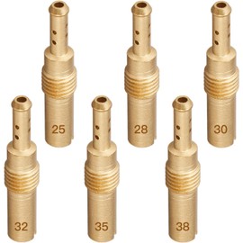 Pilot Jet Jetsetmoto Keihin Pilot Jet Set for PWK28/PE24 #25#28#30#32#35#38 (28mmX5mm) Keihin PE22/PE24/PWK28/CR Mini 22 Carburetor Compatible with VFR400/RVF400/CBR250RR etc. Motorcycle Accessories