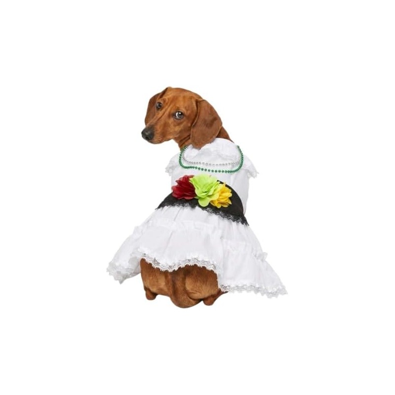 Genérico Disfraz Vestido Jarocha Veracruzana Mexicana para Perro y Gato