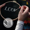 Luckious 50 PCS Plastic Floss Bobbins - Thread Cards with