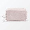 MUJI 84475788 Wrinkle Nylon Large Opening Pouch, Pink, S, Approx.