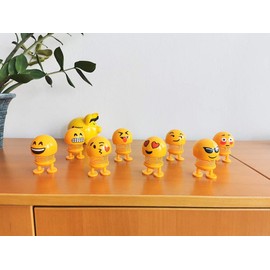 I14CS Car Decoration Head Shake Doll Expression Pack Funny Accessories Toy Nodding Dachshund Car Dashboard Decoration One Piece