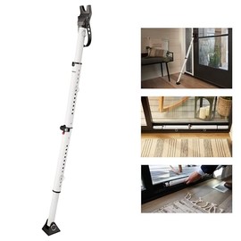 Master Lock Tope de puerta corredera y barra de seguridad de puerta, ajustable para puertas batientes y correderas, lo suficientemente compacto como p