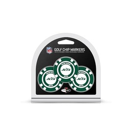 Team Golf Adult Unisex 32088 New York Jets 3 Pack Golf Chip Ball Markers, Multi Team Color, One Size US
