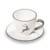 GMUNDNER KERAMIK Espresso for you Gourmet Geschirrset grauer Hirsch Geschirr,