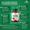 Zazzee D-Mannose, 1000 mg per Serving, 180 Vegan Capsules, 3