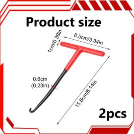 banjiabb Pack of 2 Motorcycle Tools, Exhaust Spring Hooks, Spring Hooks, Motorcycle Spring Puller, Spring Compressor, Brake Spring Hook, T Hook Spring Puller, Metal Spring Pull Hook, for Scooters