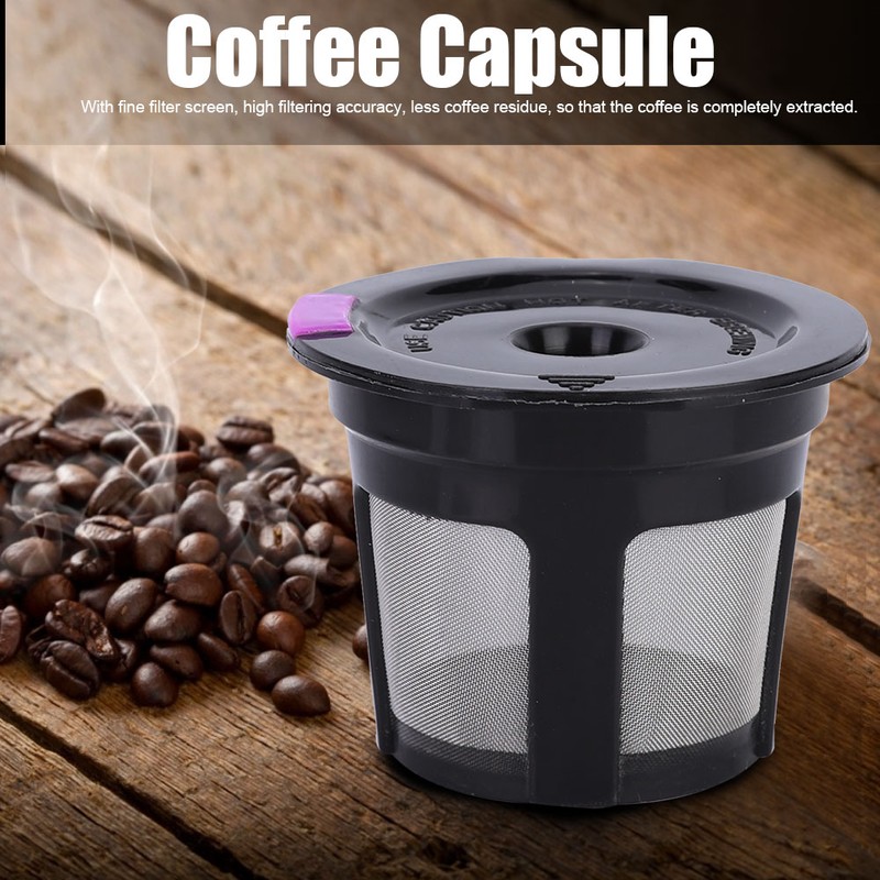 5pcs Household Refillable Coffee Capsule Cup with Spoon Fit for