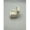 Unbranded Dollhouse Furniture Arm Chair Ivory