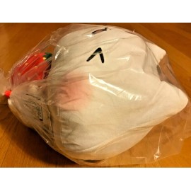 NWT Mashimarou 12" Strawberry Mochi White Cat Stuff Plush Toreba Exclusive FuRyu