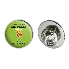 Take Another Lil' Pizza Piece of My Heart Funny Humor Metal 0.75" Lapel Hat Pin Tie Tack Pinback