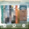 Motiskyy 100 Pcs Emergency Numbers Bookmarks Christian Bookmarks Bulk Bible