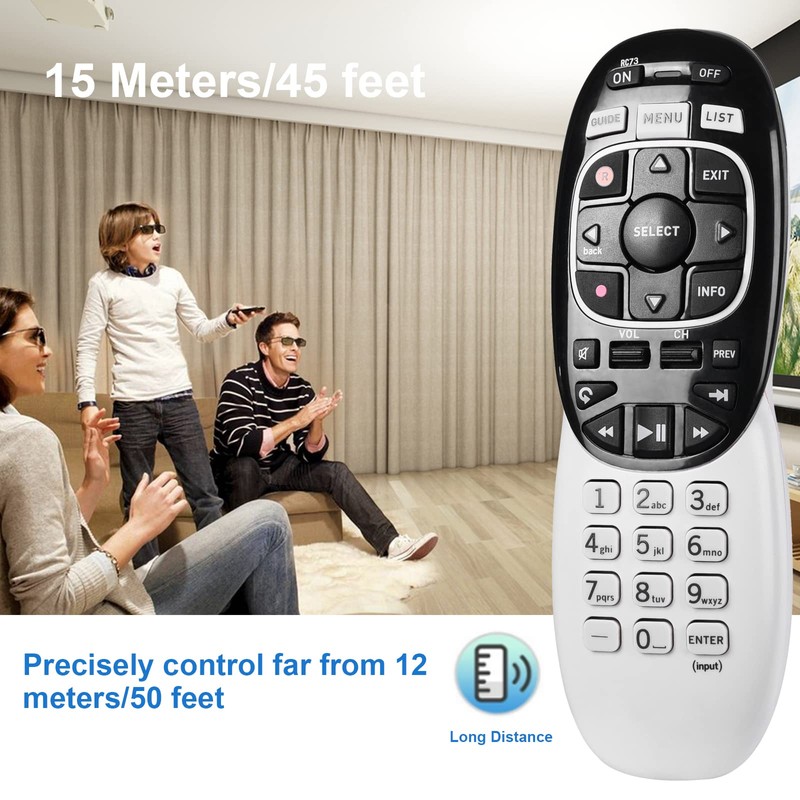 New RC73 Universal Remote Control Replacement Compatible with Directv TV