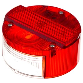 MZA Rear Light Cap Round, Red, Diameter 120 mm with KZB - Simson S50, S51, S70, S53, S83, KR51/2 Schwalbe, SR50, SR80