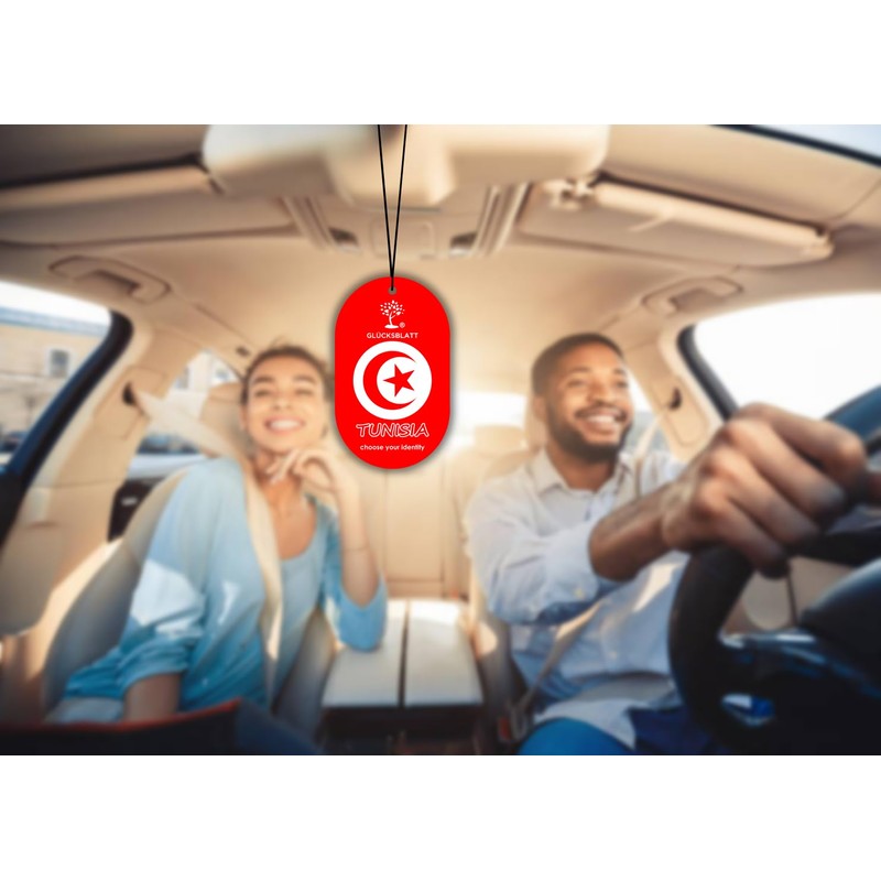 GLÜCKSBLATT premium Autoduft Autoparfüm Flagge TUNESIEN