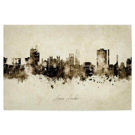 artboxONE Poster 30 x 20 cm Cities Ann Arbor Michigan Skyline Sepia - Picture ann Arbor City Cityscape
