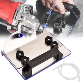 QSLKI 45°Ceramic Tile Chamfering Tool, Stainless Steel Angle Grinder, with Hose Angle Grinder Bracket, 100 Type Angle Accessory, Woodworking and Masonry 45°Chamfering Tool, Fixed