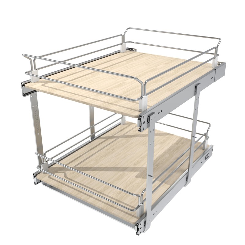 2 Tier Pull Out Cabinet Organizer 18" W X 22"