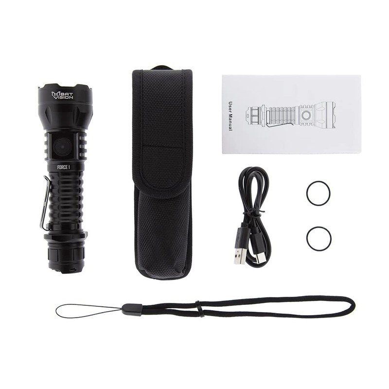 BAT VISION Force One, Compact LED Torch with Long Range