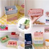 Plastic Folding Baskets - 4Pcs Mini Storage Crates for Desk,