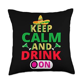 Keep Calm And Drink On Throw Pillow