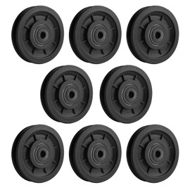 jiuzcare Rope Pulley, 8 Pieces, 90 mm Pulley, Plastic Fitness Pulley with Ball Bearing, Universal Bearing, Pulley for Gym, Fitness Equipment, Replacement Parts, Garage Door, Pulleys Winch