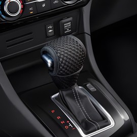 Wogomz Car Gear Shift Knob Cover, Breathable Car Gear Shifting Knob Cover Protector, Anti-Slip Shifter Cover Universal for Most Cars SUVs Trucks, Vehicle Interior Decor Accessories (Black)