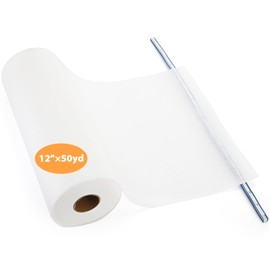 Jucoan No Show Mesh Embroidery Stabilizer 12" x 50 Yard, 1.5 Oz Light Weight Cut Away Invisible Embroidery Backing Stabilizer for Machine Embroidery and Hand Sewing Hoop & Stitch