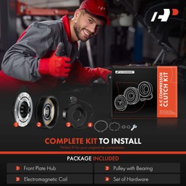 A-Premium Air Conditioner AC Compressor Clutch Kit Compatible with Honda Accord 1998-2002 & Acura CL 1997-1999, 3.0L