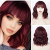 Women Wig Wine Red Button Hair Net Portable Compact Practical