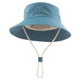 Bamery Baby Toddler Girls Bucket Hat Newborn Sun Hats for Boys Classic Infant Summer UV Protection Hats Kids Beach Cap (Haze Blue, 46)