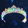 Yean Light Up Baroque Crown Rhinestone Tiara LED Gold Bridal