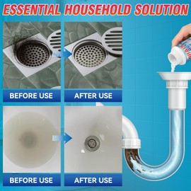 Drain Clog Remover, 260g Sink Drain Cleaner, Pipeline Dredging Agent, fast Dissolves Hair, Grease & Soap Scum, Safe for Pipes Home Use