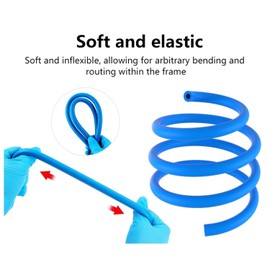 2 x 1.5 m bike frame, internal, foam circuit housing damper sleeve for bicycle, bicycle frame, inner housing damper, for use with outer diameters up to 6 mm, bike shift/brake/hydraulic hose