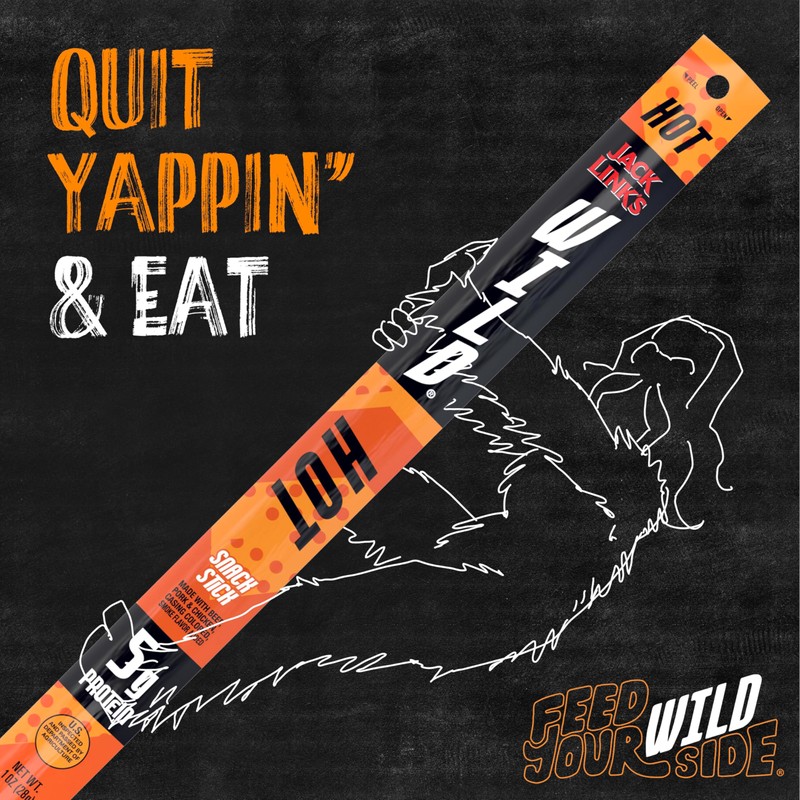 Jack Link's WILD Snack Sticks, Hot Spicy - Protein Snack