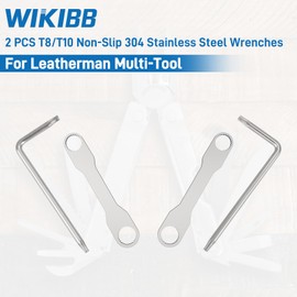 Alpha Rider Multi-Tool Wrench Arc Set - T8 & T10 Key, Non-Slip 304 Stainless Steel 2-Pack Corrosion Resistance for Leatherman Tools Model for Super Tool,Wave,Rebar Models