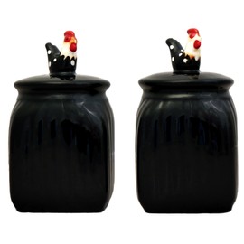 Black Rooster Salt and Pepper Set