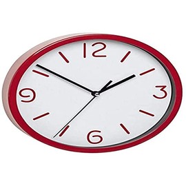 TFA-Dostmann TFA 60.3033 Analogue Wall Clock with Silent Movement (Red)