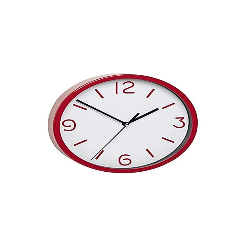TFA-Dostmann TFA 60.3033 Analogue Wall Clock with Silent Movement (Red)