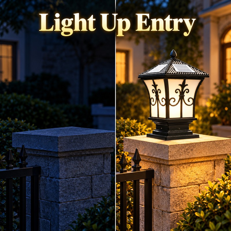 3-Color Adjustable Waterproof Solar Lamp with Remote – Outdoor Garden,