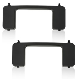 PIT66 Front Bumper Tow Hook Bolt Cover Caps Compatible with Ford F250 F350 Super Duty 2017 2018 2019 2020 2021 2022 HC3B 17F751-AC, HC3B 17F751-AD Pair Black