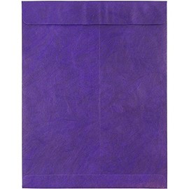 JAM PAPER Tyvek Tear-Proof Open End Catalog Envelopes - 10 x 13 - Purple - 25/Pack