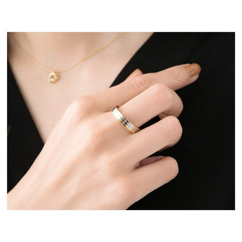 Cream Dot Ring, Women's, Popular, Metal Allergy, Stainless Steel, Ring,