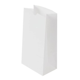 Restaurantware Bag Tek 4lb Paper Bags 100 Disposable Lunch Bags - Small For Lunches Sandwiches And Snacks White Paper Kraft Paper Bags For Shopping Party Favors Or Gifts